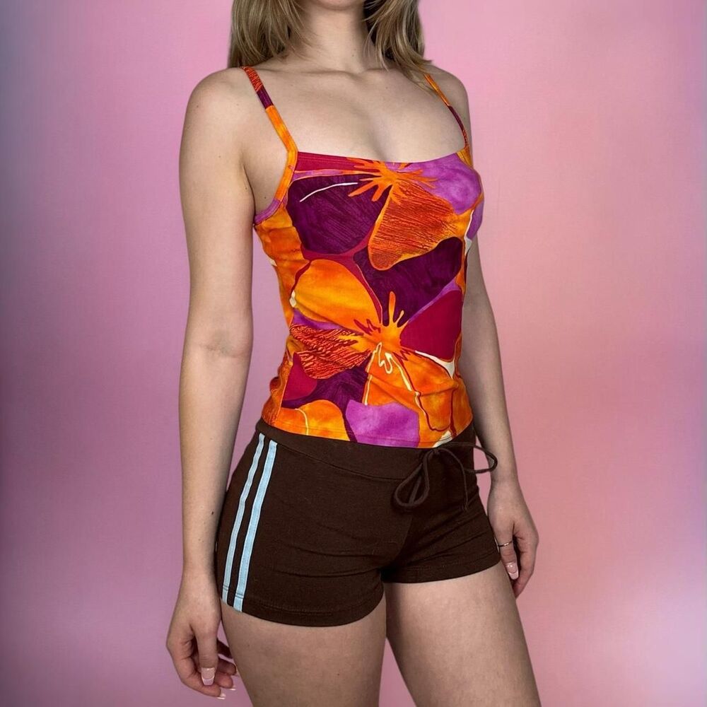 Vintage 2000s Y2K Victorias Secret adorable multicolor floral swim top0 - Picture 4 of 8